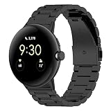 [Turnwin] 対応 Google Pixel Watch 4/3(41mm) /2/1 金属製時計バンド｜調整ツール付き 簡単脱着 サイズ自由調整 グーグル ピクセル ウォッチ 4/3(41MM) /2/1 用ベルト(ブラック)