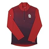 セントルイス・カージナルスMajestic Red Good &承認クールベース1 / 4 Zipパフォーマンス長袖シャツ M