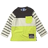 【秋冬春対応】 Bateau Bleue(バトーブルー) 天竺切替長袖Tシャツ 100cm/Bk NO.AH-1661407