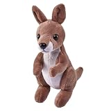 Wild Republic Pocketkins エコカンガルーぬいぐるみ 5インチ ぬいぐるみ リサイクル素材 エコフレンドリー