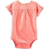 OSHKOSH(オシュコシュ) ネオンボディスーツ コーラル ロンパース半袖 24ヶ月【並行輸入】