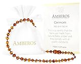 Amber Teething Necklace for Babies (Unisex) - Anti Flammatory, Drooling & Teething Pain Reduce Prope