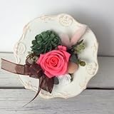 カラフルなローズガーデンスタンド　暖かなピンク　（プリザーブドフラワー）