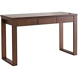 ライフスタイリングショップ パソコンデスク 幅120×奥行45 木製 天然木 引出付 シンプル ブラウン LS-382BR LS-382BR