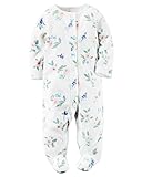 カーターズ　　フリース　カバーオール アンティークフラワー　女の子　ボディスーツ　ロンパース　ベビー服 花柄 carter's (6M(6ヶ月), ホワイト) [並行輸入品]
