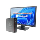 【整備済み品】 富士通 ミニPC Q520/22型液晶セット/Win 11 Pro/MS Office H&B 2019/Core i5-4590T/wajunのWIFI/Bluetooth/CP/8GB/512GB SSD (整備済み品)