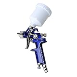 HVLP エア スプレーガン 0.8mm ブルー (1個, M)