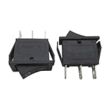 Goliton®　5X　ロッカースイッチ　電源スイッチ【15A 250V AC】 3pin　ブラック