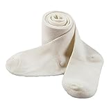 タイツ キッズ レギンス コットン 子供ドレス用 0-7歳 足付き 子供タイツ 秋 多色 hibote ホワイト M/3-5歳