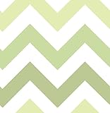 Wall Pops NU1417 Green Zig Zag Peel and Stick Wallpaper by NuWallpaper