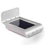 OxyLED LEDソーラーライト 人感センサー 16led 防水 門扉用 屋外 照明 壁掛け