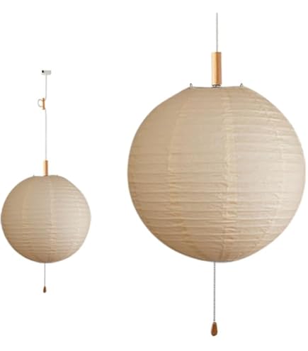 Amazon | 彩光デザイン 和照明 美濃和紙 二重提灯 ペンダントライト 2