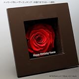 枯れない赤薔薇（プリザーブドフラワー ）メッセージフレーム　ご希望のメッセージを刻印してスピーディーにお届け