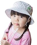 (スマイル ワキキ)Smile YKK UVカット バケット ハット キッズ サファリハット 女の子 ベビー帽子 日よけ 赤ちゃん 顎紐 52