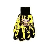 NCAA Officially LicensedチームColored Camo Workユーティリティ手袋( LSU Tigers )