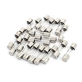 uxcell　ガラス管ヒューズ　金属　速断タイプ　回路保護　250V 0.5A 5mm x 20mm　20個入り