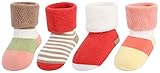 EOZY 赤ちゃん ベビー 靴下 ソックス 可愛い クリスマス 厚手 女の子 男の子 4足セット 子供用 秋冬 あったか 履き心地 出産祝い プレゼント XS タイプ1