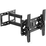 Orgmzinテレビ壁掛け金具 26～55インチ回転可動式 中型 上下 左右 前後 多角度調節可能，チルト＆スイベル移動式tv壁掛け金具 フルモーション式 テレビかべかけ金具,VESA最大対応400x400mm，32 40 42 43 50型アーム式壁掛けテレビ金具