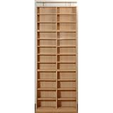 JKプラン Sanchi 文庫本ラック 棚 調節 可能 1cm 間隔 上置き 収納 付き 本棚 幅 90 高さ 240 ナチュラル YH-110HSET-NA