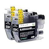 LC3111BK 2本 純正品併用 ブラック Brother用互換インクカートリッジ 互換品 LC3111-4PK 個包装 大容量 残量表示 ICチップ対応 DCP-J987N J982N J981N J978N J973N J972N J587N J582N J577N J572N MFC-J998DN/DWN J903N J898N J893N J738DN/DWN