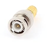 uxcell BNCオスプラグ-SMAオスプラグ　M/M　ストレートタイプ　同軸ストレートコネクタアダプタ