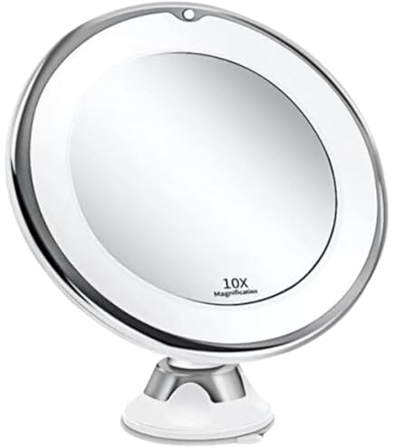 Amazon.co.jp: リタプロショップ® LEDライト機能 10倍拡大鏡 LED化粧鏡