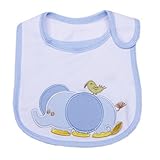 Yuelian(TM) 赤ちゃんスタイ よだれかけ 新生児 お食事用  前掛け アニマル柄 コットン 出産祝い 育児に (1 ゾウ)