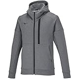 [ミズノ] トレーニングウェア ストレッチスウェット フーディ パーカー ジャージ 動きやすい 32MCA050 グレー杢 2XL