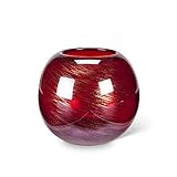 Abbott Collection Medium Ball Vase, 7', Red/Gold [並行輸入品]