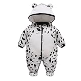Zhhlinyuan ロンパース カバーオール Newborn ベビー Boy Girl Infant Cute Cows Long Sleeve Hooded Romper Jumpsuit Bod