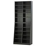 【Amazon.co.jp限定】クロシオ SOHO書棚 黒木目 幅75cm高180cm 本棚