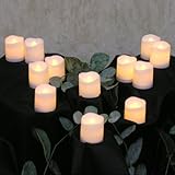 EleoptionインドアアウトドアFlameless樹脂ピラーLED Candle with 6時間タイマーas Tabl Llight、Tealights、壁ランプ、休日ランプFestival L