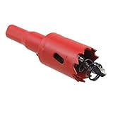 uxcell　ホールソー　電気置換　レッド　22mm の掘削　金属素材　三角形のシャンクタイプ