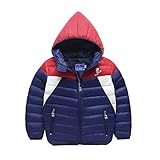 InitialG【イニシャルジー】キッズ ダウンコート ダウンジャケット トップス 無地 男女兼用 フード付き 021-xzh-w1608(130 ライトブルー )