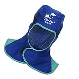 Fenteer 難燃性　保護具　溶接面　頭巾　溶接ネック　溶接ヘッドカバー　安全　溶接頭巾　洗濯可能　ヘルメット用　ブルー＆オレンジ　 - ブルー