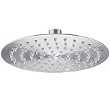 KES j202 Allステンレススチール8インチシャワーヘッド固定マウントRainfallスタイル超薄型 8 Inch ブラウン Kes