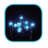コロナ産業 LEDストレートコードスリムライト100球/電源部別売り（シルバーコード）　HC100B　LED色：青色　【イルミネーションライト】