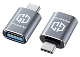 GRAUGEAR USB-C変換アダプタ 2個セット 最大10Gbps高速データ転送 USB 3.2 Gen 2 Type-C 変換アダプター USB 3.2メス to USB-Cオス OTG対応 高速充電 在宅勤務 [G-AD-ATC-10G-2]