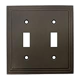 Cosmas 25033-orb Oil Rubbed Bronze Doubleトグルスイッチプレートスイッチプレート壁カバー
