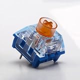 Kailh Deep Sea Silent Pro スイッチ V2、5 ピン Islet リニア/Whale 触覚透明 プレ潤滑スイッチ、カスタム メカニカル キーボード用(110PCS,Whale V2)