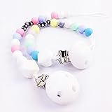 Mamiami Home おしゃぶり アクセサリー 噛がため チュアブル シリコンペンダント 木製クリップ 2個/ゼント