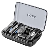 BOYALINK V2.0 A2 ワイヤレスマイク ピンマイク 無線 ラベリアマイク クリップ式ワイヤレス マイクLightning＆Type-C＆3.5mmTRS対応 瞬時接続 プラグ＆プレイ ノイズ軽減 2人同時使用 360°集音 android/iphone/カメラ/PCに対応 vlog撮影/動画配信/生放送等に対応 伝送距離300m ステレオ対応(2TX+1RX+3アダプター）