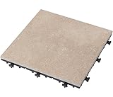 タカショー 敷くだけタイル 磁器 サンドベージュ 約W30×D30×H2.8cm