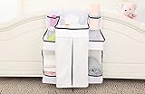 Baby Diaper Organizer - Diaper Organization Storage for Baby Clothing Diapers Toys ，8 Pockets (White