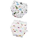 Perfk ベビー　赤ちゃん　幼児用　布おむつ　おむつ　トイレ　トイレトレーニングパンツ　6層コットン　再使用可能　可愛い