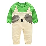 エルフ ベビー(Fairy Baby)ベビーロンパースカバーオール 可愛い動物プリント 四季兼用 12M(犬柄)