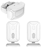 Fenteer 自動　ドアベル　ワイヤレス　警報　セキュリティ　安全　商業　オフィス　歓迎チャイム　安全警告　全2種類 - 1赤外線+ 2レシーバー