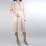 【do180579051】胸元シャーリングシフォンマタニティワンピース ピンク