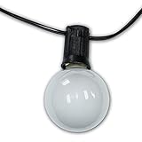 String Light Company Savannah 25-Ft Globe String Lights with 24 Sockets and 24 Frosted G50 Bulbs, 18