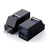 USB C ハブ Type C 3ポート 2個入り USB3.0＋USB2.0コンボハブ 超小型 バスパワー USB-C変換アダプター USBポート拡張 バスパワー 車用 高速 軽量 コンパクト 携帯便利 ブラック